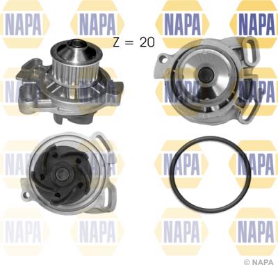 NAPA NWP1007 - Водяной насос autospares.lv