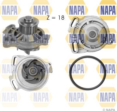 NAPA NWP1015 - Водяной насос autospares.lv