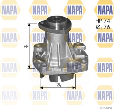 NAPA NWP1083 - Водяной насос autospares.lv