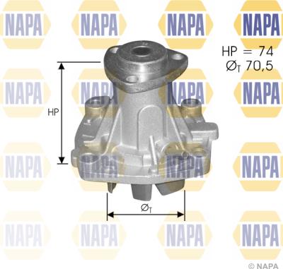 NAPA NWP1082 - Водяной насос autospares.lv