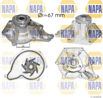 NAPA NWP1039 - Водяной насос autospares.lv
