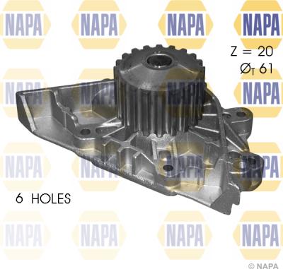 NAPA NWP1140 - Водяной насос autospares.lv