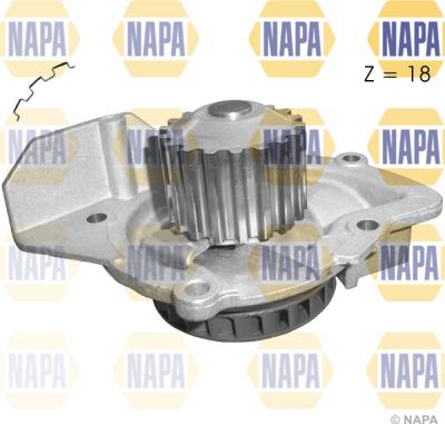 NAPA NWP1155 - Водяной насос autospares.lv