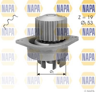 NAPA NWP1132 - Водяной насос autospares.lv