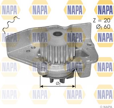 NAPA NWP1391 - Водяной насос autospares.lv