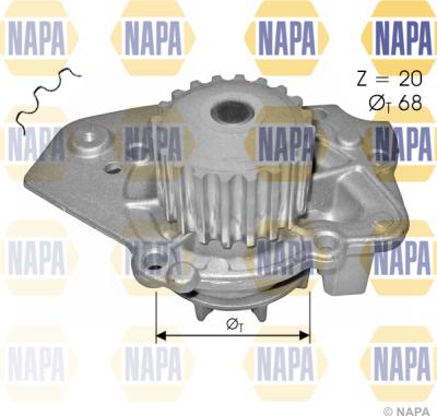 NAPA NWP1387 - Водяной насос autospares.lv