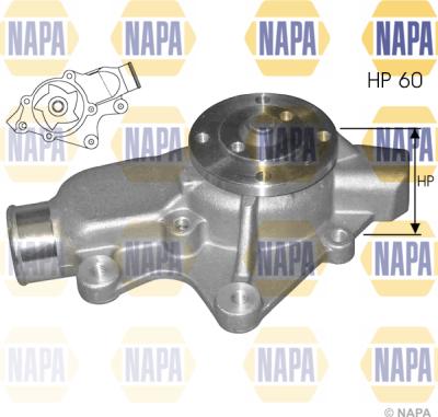 NAPA NWP1271 - Водяной насос autospares.lv