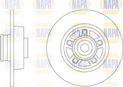 NAPA PBD8490 - Тормозной диск autospares.lv