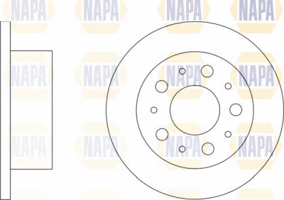 NAPA PBD8465 - Тормозной диск autospares.lv