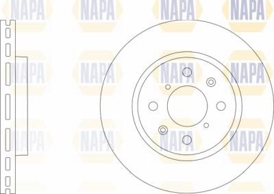 NAPA PBD8562 - Тормозной диск autospares.lv