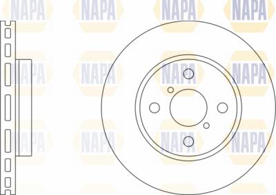 NAPA PBD8501 - Тормозной диск autospares.lv