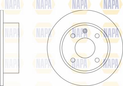 NAPA PBD8049 - Тормозной диск autospares.lv