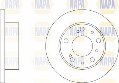 NAPA PBD8009 - Тормозной диск autospares.lv