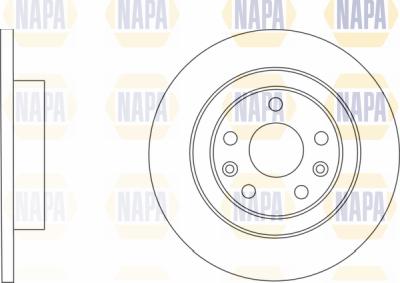NAPA PBD8001 - Тормозной диск autospares.lv