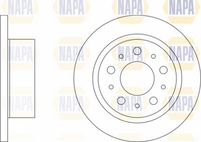 NAPA PBD8016 - Тормозной диск autospares.lv