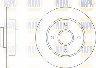 NAPA PBD8018 - Тормозной диск autospares.lv