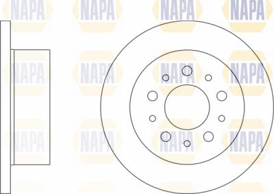 NAPA PBD8198 - Тормозной диск autospares.lv