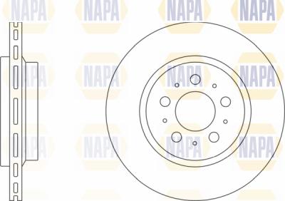 NAPA PBD8143 - Тормозной диск autospares.lv