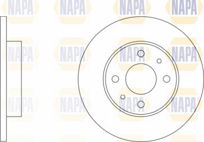 NAPA PBD8168 - Тормозной диск autospares.lv