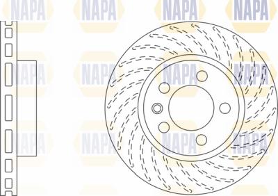 NAPA PBD8373 - Тормозной диск autospares.lv