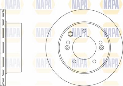 NAPA PBD8377 - Тормозной диск autospares.lv