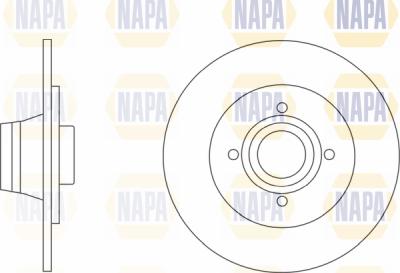 NAPA PBD8295 - Тормозной диск autospares.lv
