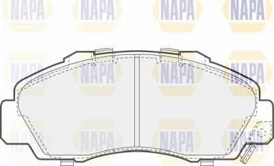 NAPA PBP7493 - Тормозные колодки, дисковые, комплект autospares.lv