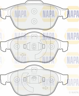 NAPA PBP7446 - Тормозные колодки, дисковые, комплект autospares.lv
