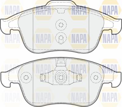 NAPA PBP7442 - Тормозные колодки, дисковые, комплект autospares.lv