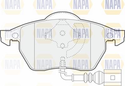 NAPA PBP7408 - Тормозные колодки, дисковые, комплект autospares.lv