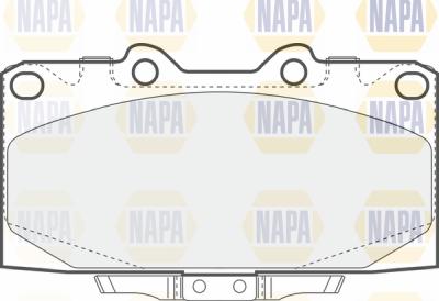 NAPA PBP7419 - Тормозные колодки, дисковые, комплект autospares.lv