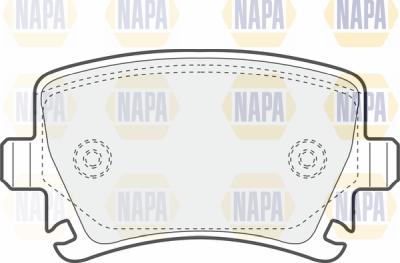 NAPA PBP7413 - Тормозные колодки, дисковые, комплект autospares.lv