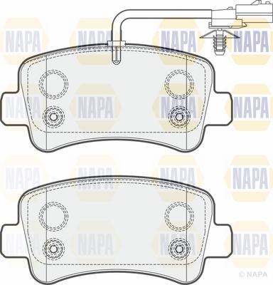 NAPA PBP7482 - Тормозные колодки, дисковые, комплект autospares.lv