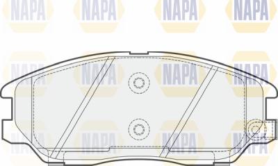 NAPA PBP7439 - Тормозные колодки, дисковые, комплект autospares.lv