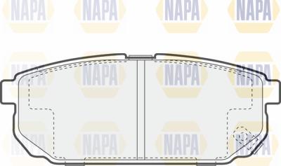 NAPA PBP7437 - Тормозные колодки, дисковые, комплект autospares.lv