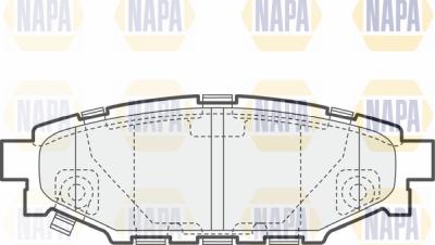 NAPA PBP7423 - Тормозные колодки, дисковые, комплект autospares.lv