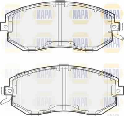 NAPA PBP7422 - Тормозные колодки, дисковые, комплект autospares.lv