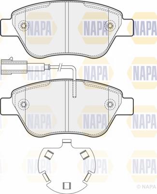 NAPA PBP7472 - Тормозные колодки, дисковые, комплект autospares.lv