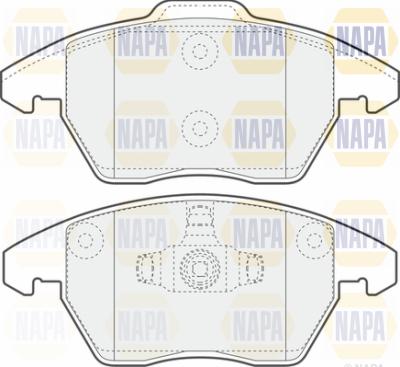 NAPA PBP7596 - Тормозные колодки, дисковые, комплект autospares.lv