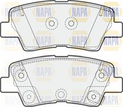 NAPA PBP7549 - Тормозные колодки, дисковые, комплект autospares.lv