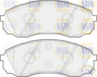 NAPA PBP7541 - Тормозные колодки, дисковые, комплект autospares.lv