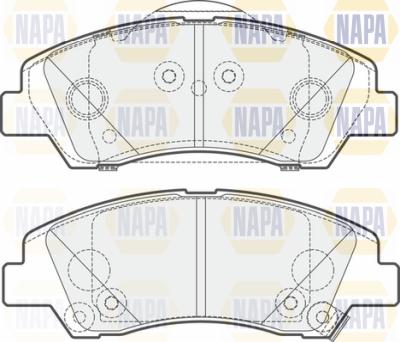 NAPA PBP7542 - Тормозные колодки, дисковые, комплект autospares.lv