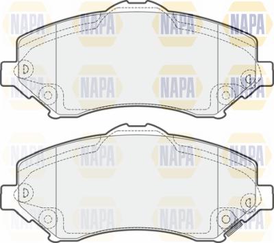 NAPA PBP7559 - Тормозные колодки, дисковые, комплект autospares.lv