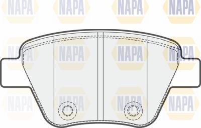 NAPA PBP7554 - Тормозные колодки, дисковые, комплект autospares.lv