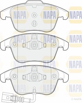 NAPA PBP7555 - Тормозные колодки, дисковые, комплект autospares.lv