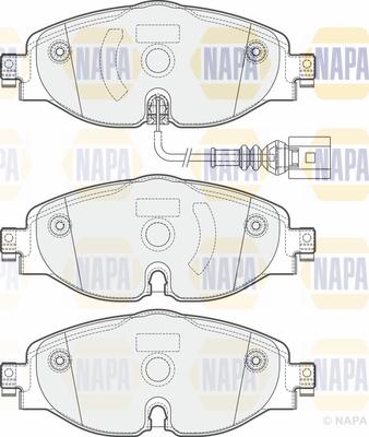 NAPA PBP7556 - Тормозные колодки, дисковые, комплект autospares.lv