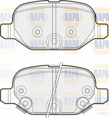 NAPA PBP7562 - Тормозные колодки, дисковые, комплект autospares.lv