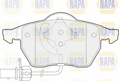 NAPA PBP7508 - Тормозные колодки, дисковые, комплект autospares.lv