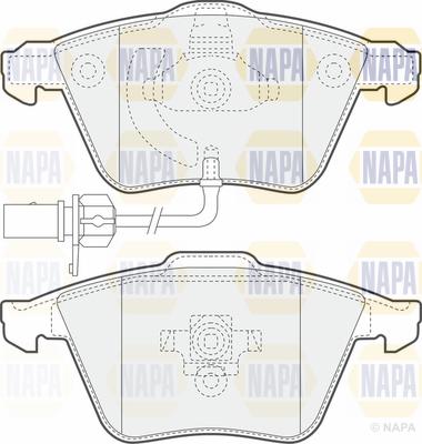 NAPA PBP7512 - Тормозные колодки, дисковые, комплект autospares.lv