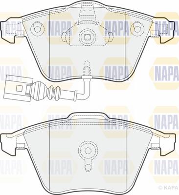 NAPA PBP7584 - Тормозные колодки, дисковые, комплект autospares.lv